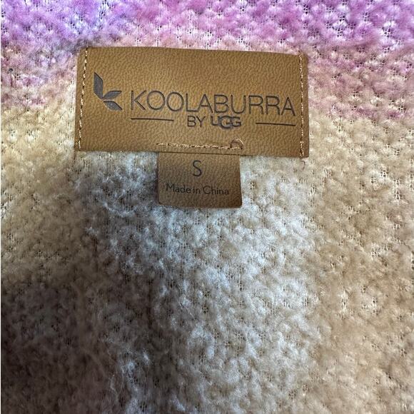Kookaburra by Ugg Colorful Soft Sherpa Open Front Hoodie Vest Size S - Picture 5 of 9